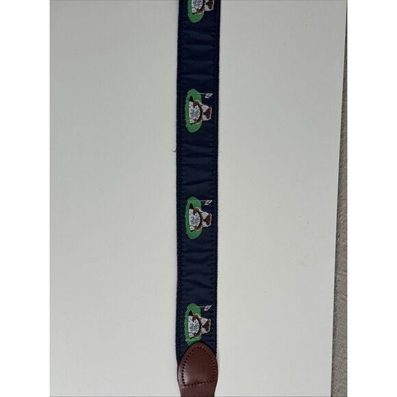 Leather Man Ltd Belt Size 40 Golf Motif Gopher Caddyshack Blue Limited - Picture 6 of 13